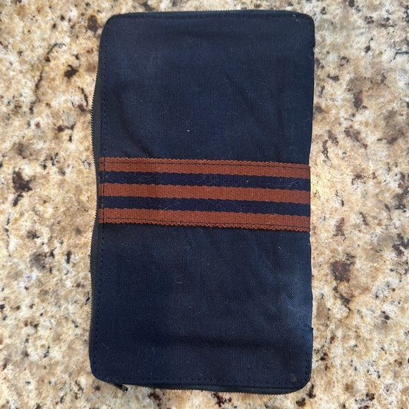 Hermes Unisex large bi fold wallet /pouch in canvas has 9 card slots - Picture 2 of 6